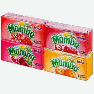 Жевательная конфета Mamba вкус в ассортименте 26.5 г