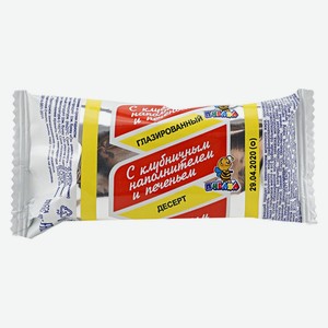 Сырок глазированный «Пчелка» с клубничным наполнителем и печеньем 23% ЗМЖ, 40 г