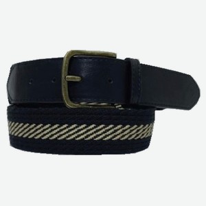 Ремень мужской InExtenso черный с белой полоской