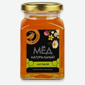 Мед АШАН Золотая птица натуральный луговой, 320 г