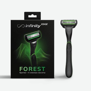 INFINITY Бритва мужская станок для бритья 5 лезвий, 4 кассеты, защитный кейс, 1 шт.