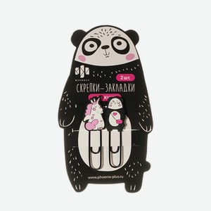 Скрепки - закладки Феникс+ Панда и Единорог 2шт