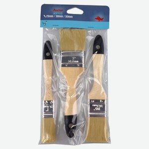 Набор кистей плоских малярных АШАН Красная птица, 3 предмета