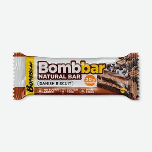 Батончик Bombbar неглазированный со вкусом датский бисквит 60г, 60 г