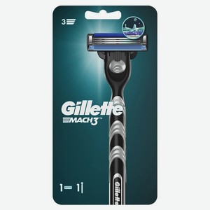 Бритва Gillette Mach 3 со сменной кассетой 1шт., 1 шт