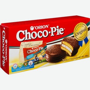 Пирожное Orion Choco Pie в глазури с обогащающей добавкой 6x30г, 180 г