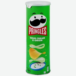 Чипсы Pringles картофельные со вкусом сметаны и лука 165г, 165 г