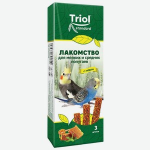 Лакомство Triol для мелких и средних попугаев с медом 80г, 80 г