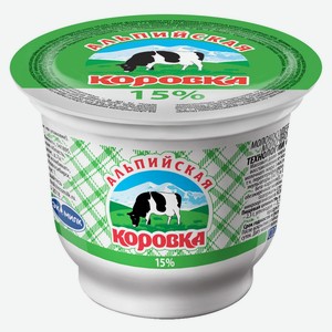 Молокосодержащий продукт «Альпийская коровка» 15% ЗМЖ, 200 г