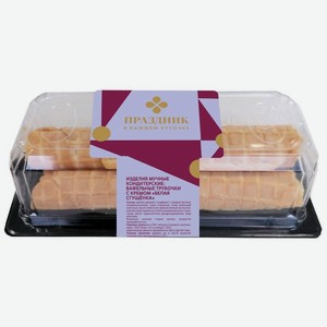 Трубочки вафельные с кремом Белая сгущенка Перекрёсток 5шт, 150г