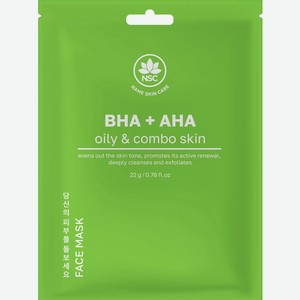 Маска д/лица Name Skin Care с AHA и BHA кислотами тканевая с