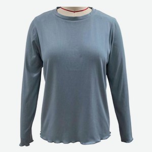 Футболка женская с длинным рукавом синяя