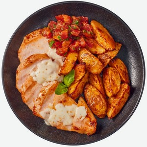 Филе куриное су-вид с томатами базиликом и сыром моцарелла Перекрёсток Select 230г, 230 г