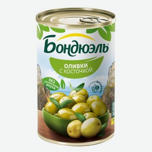 Оливки Bonduelle с косточкой 314г, 314 мл