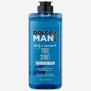 Гель Dolce Milk Man Дух леса 3в1 для тела лица и волос для душа 460мл, 460 мл