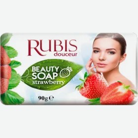 Мыло RUBIS туалетное твердое Клубника, 90 г