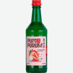Аперитив PUM PURUM Соджу со вкусом клубники со сливками 13%, 0.375л