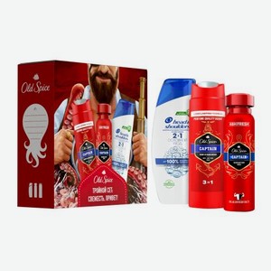 Подарочный набор Гель для душа Old Spice 250мл + Дезодорант Old Spice 150мл + Шампунь-бальзам 2в1 Head&Shoulders 200мл