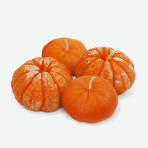 VENEW Свечи мандарины декоративные, набор, 4 шт, микс