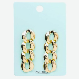 TWINKLE Серьги GOLDEN CHAIN BIG, 1 пара