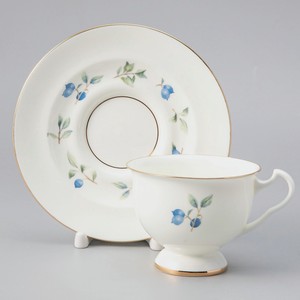 ИМПЕРАТОРСКИЙ ФАРФОРОВЫЙ ЗАВОД Чашка с блюдцем чайная  Голубика , 1 шт.