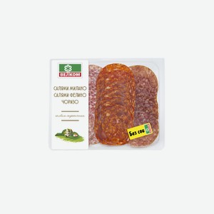 Колбаса сырокопченая Велком Ассорти Салями Милано Салями Фелино Чоризо нарезка 90 г