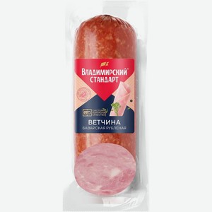 Колбаса Владимирский Стандарт Ветчина Баварская Рубленая вареная 270г, 270 г
