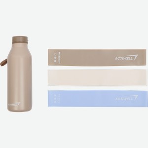Набор подарочный ACTIWELL Термобутылка 480мл и фитнес-резинки 3шт, Арт. MUSET033103