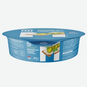 Сыр мягкий PREMIER OF TASTE®, Огурец/укроп, 55%, 100г