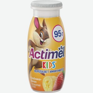 Продукт кисломолочный Актимель обогащенный Клубнично-банановый детский 1,5%