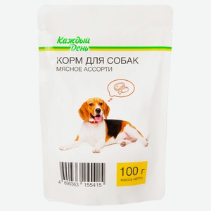 Корм для собак «Каждый день» Мясное ассорти, 100 г