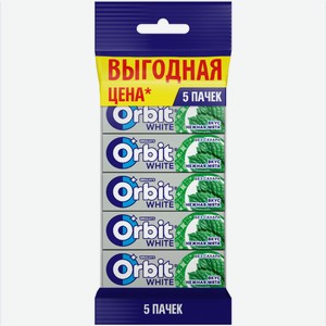 Жевательная резинка Orbit нежная мята 5*13,6г