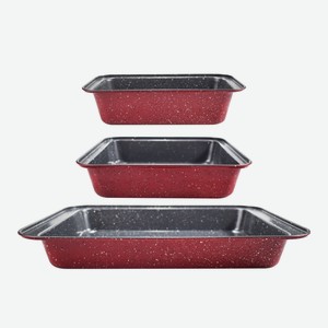 Набор Форм для выпечки UNIFICO Batista crimson 3 шт, прямоуг
