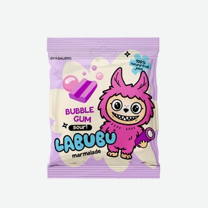 Мармелад LABUBU бабл-гам кусочки карандаша кислые,45г