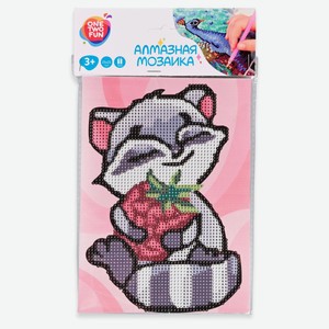 Мозаика алмазная ONE TWO FUN Енотик, 15х21 см