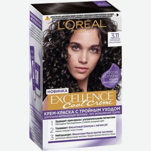 Крем-краска для волос L Oreal Paris Excellence Cool Creme 3.11 ультрапепельный темно-каштановый, 1 шт