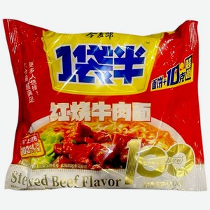 Лапша Jinmailang 1.5 чашки со вкусом тушеной говядины 143г, 143 г