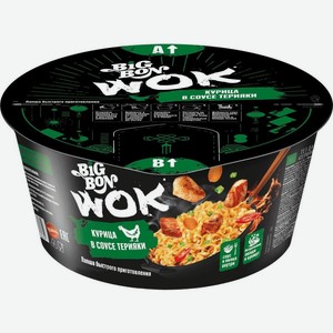 Лапша Big Bon Wok Курица в соусе терияки быстрого приготовления 85г, 85 г