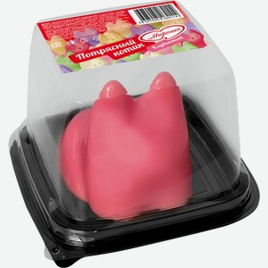 Десерт молочный Мирата Потрясный котик клубничный 6.5% 180 г