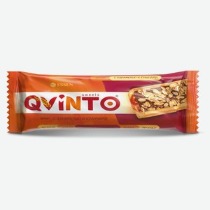 Батончик Essen Qvinto с карамелью и кранчами, 30 г