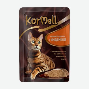 Корм влажный  Нежный паштет с индейкой , KorMell, 75 г