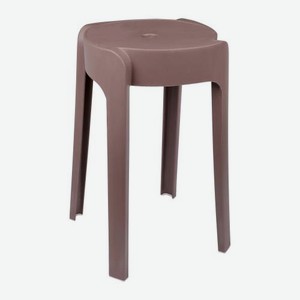 Пластиковый табурет коричневый 30*46*30см