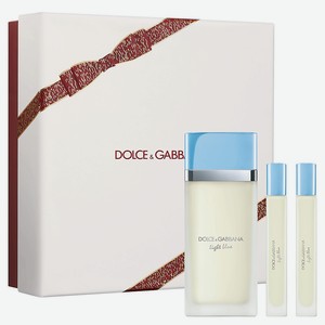 DOLCE&GABBANA Подарочный набор женский Light Blue Trio Gift Set, Туалетная вода, спрей 100 мл + Туалетная вода, спрей 10 мл + Туалетная вода, спрей 10 мл
