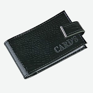 6011 черн Визитница Zemsa на кнопке черная/fw 24