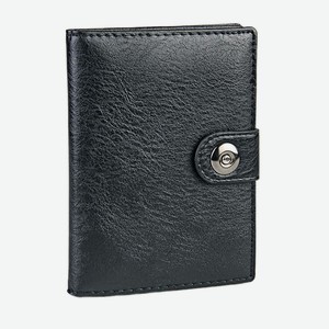 7030-1 черн Обложка для автомобильного удостоверения и паспорта черная/fw 24