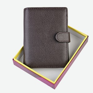 7024 кор Обложка для водительского удостоверения с монетницей коричневая/fw 24