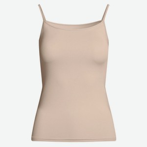 Майка женская «Каждый день» на бретелях бежевая, р.48