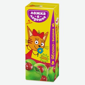 Нектар «Ложка в ладошке» Яблоко-вишня с 6 месяцев, 200 мл