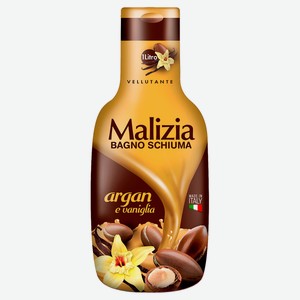 Пена для ванны Malizia Argan & Vanilla Италия, 1 л