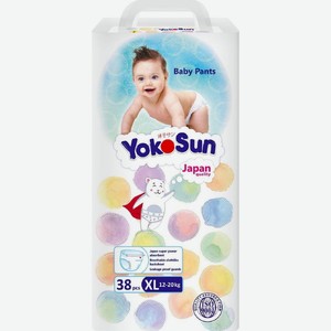 Подгузники-трусики YokoSun XL 12-20кг 38шт., 38 шт